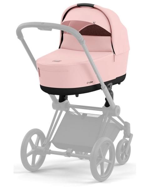 Коляска 3 в 1 Cybex Priam IV Chrome Brown и автокресло Aton B2 i-Size Dynamic Red Peach Pink