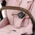 Коляска 3 в 1 Cybex Priam IV Chrome Brown и автокресло Aton B2 i-Size Dynamic Red Peach Pink