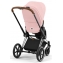 Коляска 3 в 1 Cybex Priam IV Chrome Brown и автокресло Aton B2 i-Size Dynamic Red Peach Pink