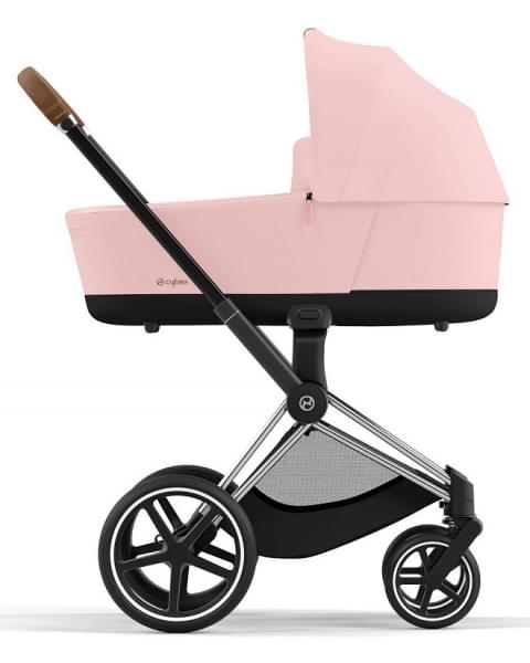Коляска 3 в 1 Cybex Priam IV Chrome Brown и автокресло Aton B2 i-Size Dynamic Red Peach Pink