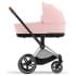 Коляска 3 в 1 Cybex Priam IV Chrome Brown и автокресло Aton B2 i-Size Dynamic Red Peach Pink