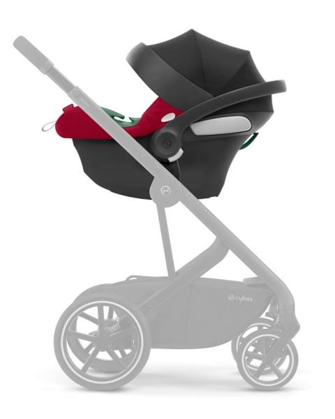 Коляска 3 в 1 Cybex Priam IV Chrome Brown и автокресло Aton B2 i-Size Dynamic Red Peach Pink
