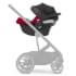 Коляска 3 в 1 Cybex Priam IV Chrome Brown и автокресло Aton B2 i-Size Dynamic Red Peach Pink