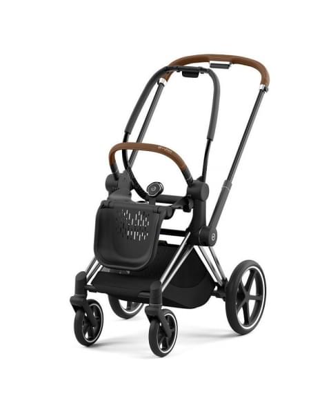 Коляска 3 в 1 Cybex Priam IV Chrome Brown и автокресло Aton B2 i-Size Dynamic Red Peach Pink