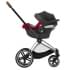 Коляска 3 в 1 Cybex Priam IV Chrome Brown и автокресло Aton B2 i-Size Dynamic Red Peach Pink