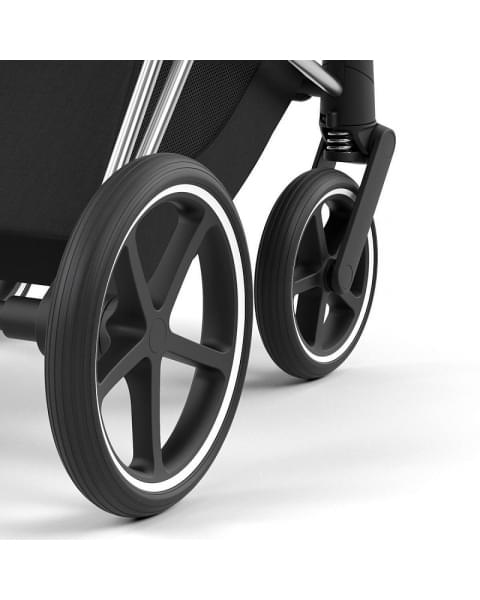 Коляска 3 в 1 Cybex Priam IV Chrome Brown и автокресло Aton B2 i-Size Dynamic Red Peach Pink
