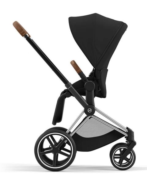 Коляска 3 в 1 Cybex Priam IV Chrome Brown и автокресло Aton B2 i-Size Dynamic Red Sepia Black