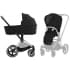Коляска 3 в 1 Cybex Priam IV Chrome Brown и автокресло Aton B2 i-Size Dynamic Red Sepia Black
