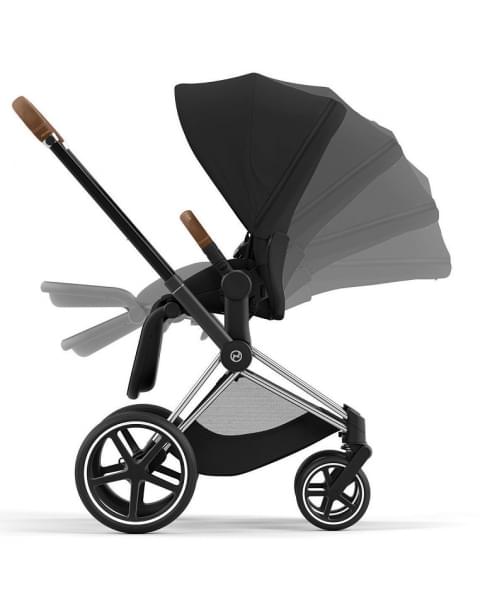 Коляска 3 в 1 Cybex Priam IV Chrome Brown и автокресло Aton B2 i-Size Dynamic Red Sepia Black