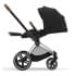 Коляска 3 в 1 Cybex Priam IV Chrome Brown и автокресло Aton B2 i-Size Dynamic Red Sepia Black