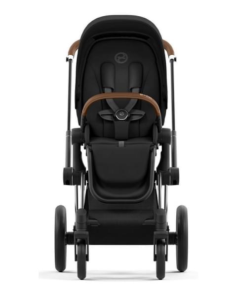 Коляска 3 в 1 Cybex Priam IV Chrome Brown и автокресло Aton B2 i-Size Dynamic Red Sepia Black