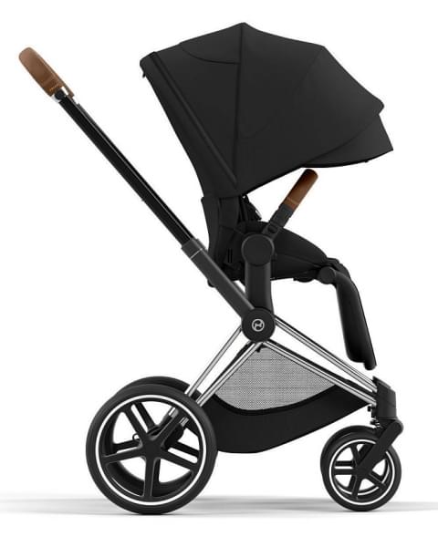 Коляска 3 в 1 Cybex Priam IV Chrome Brown и автокресло Aton B2 i-Size Dynamic Red Sepia Black
