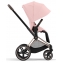 Коляска 3 в 1 Cybex Priam IV Rosegold и автокресло Aton S2 i-Size с базой Base One Peach Pink/Moon Black