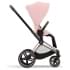 Коляска 3 в 1 Cybex Priam IV Rosegold и автокресло Aton S2 i-Size с базой Base One Peach Pink/Moon Black