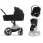 Коляска 3 в 1 Cybex Priam IV Rosegold и автокресло Aton S2 i-Size с базой Base One Sepia Black/Moon Black