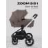 Коляска 3 в 1 Mowbaby Zoom PU silver cacao brown