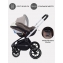 Коляска 3 в 1 Mowbaby Zoom PU silver cacao brown