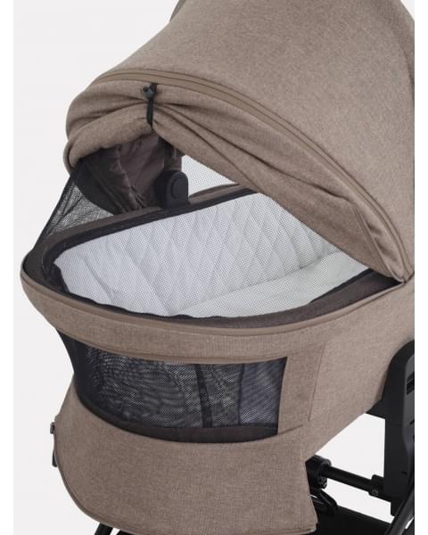 Коляска 3 в 1 Mowbaby Zoom PU silver cacao brown