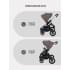 Коляска 3 в 1 Mowbaby Zoom PU silver cacao brown