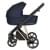 Коляска 3 в 1 Roan Sol Luxury, Mystic Blue шасси Rose Gold (Синий)