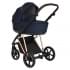 Коляска 3 в 1 Roan Sol Luxury, Mystic Blue шасси Rose Gold (Синий)