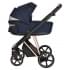 Коляска 3 в 1 Roan Sol Luxury, Mystic Blue шасси Rose Gold (Синий)