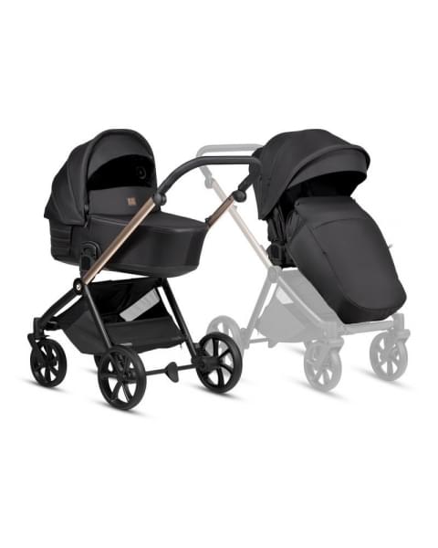 Коляска 3 в 1 Tutis Mio 3+ NEW Black Edition, Rose Gold (292)