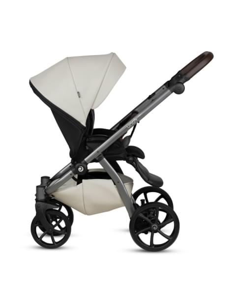 Коляска 3 в 1 Tutis Uno 5+ Leather Collection, Black Sesame (168)