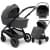 Коляска Agex Prima Pro 3 в 1 с автокреслом i-Team Black Midnight Grey (Темно-серый)