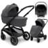 Коляска Agex Prima Pro 3 в 1 с автокреслом i-Team Black Midnight Grey (Темно-серый)