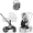 Коляска 3 в 1 Cybex Priam V Matt Black Style Off White + Cloud G3 Stone Grey Plus
