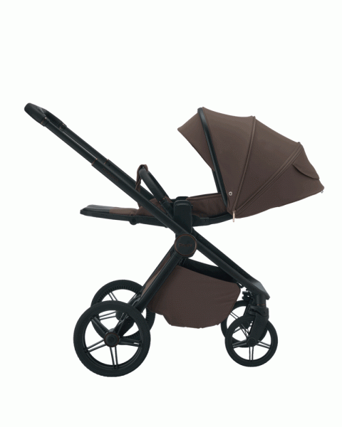 Коляска детская Peppy Monaco Plus 2 в 1 Black (черный), рама черная