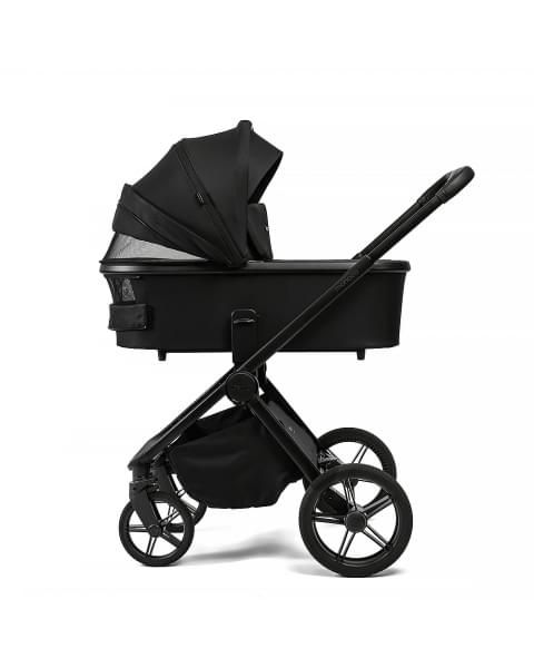 Коляска детская Peppy Monaco Plus 2 в 1 Black (черный), рама черная