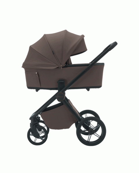 Коляска детская Peppy Monaco Plus 2 в 1 Black (черный), рама черная