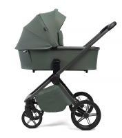 Коляска детская Peppy Monaco Plus 2 в 1 Oliva Green (зеленый), рама серая