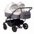 Коляска для двойни 2 в 1 Indigo Charlotte Sity Duo, Cs 01 (Темно-серый + Светло-бежевый)