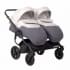 Коляска для двойни 2 в 1 Indigo Charlotte Sity Duo, Cs 01 (Темно-серый + Светло-бежевый)
