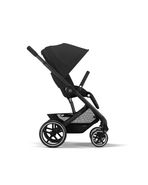 Коляска прогулочная Cybex Balios S Lux New 2023 шасси Black, Moon Black (Черный / шасси Черный)