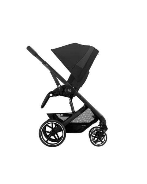 Коляска прогулочная Cybex Balios S Lux New 2023 шасси Black, Moon Black (Черный / шасси Черный)