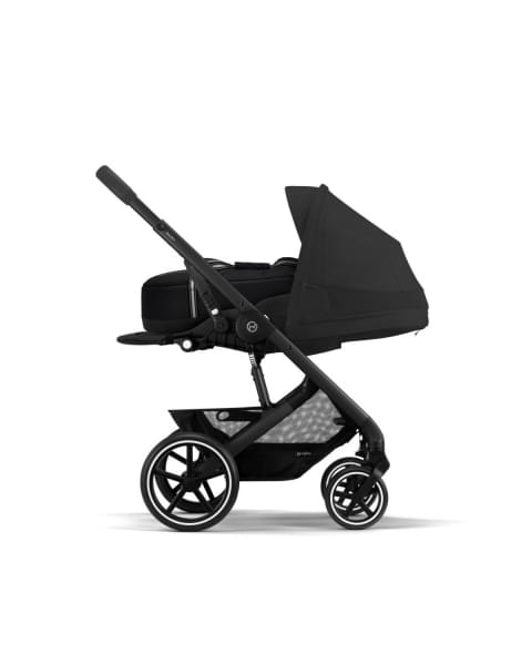 Коляска прогулочная Cybex Balios S Lux New 2023 шасси Black, Moon Black (Черный / шасси Черный)