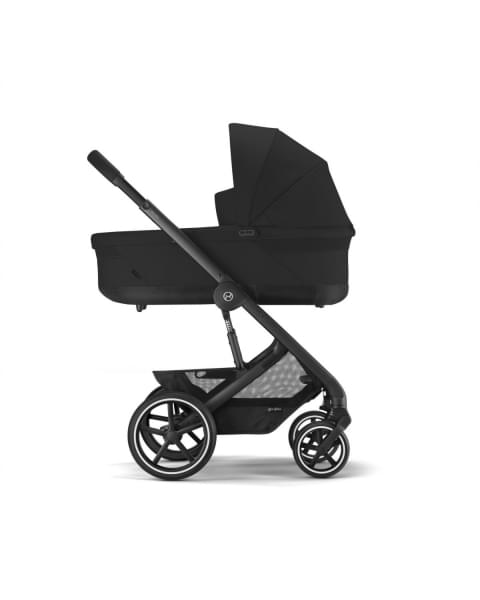 Коляска прогулочная Cybex Balios S Lux New 2023 шасси Black, Moon Black (Черный / шасси Черный)