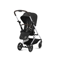 Коляска прогулочная Cybex Eezy S Twist+ 2 SLV (с дождевиком и бампером), Moon Black (Черный)