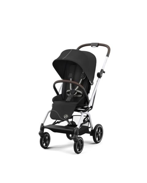 Коляска прогулочная Cybex Eezy S Twist+ 2 SLV (с дождевиком и бампером), Moon Black (Черный)