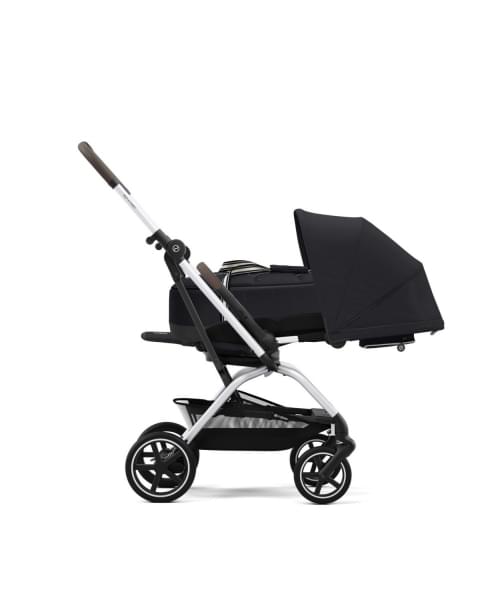 Коляска прогулочная Cybex Eezy S Twist+ 2 SLV (с дождевиком и бампером), Moon Black (Черный)