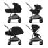 Коляска прогулочная Cybex Melio Carbon, Moon Black (Черный)