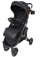 Коляска прогулочная Peppy Polo rose black хром рама, сумка