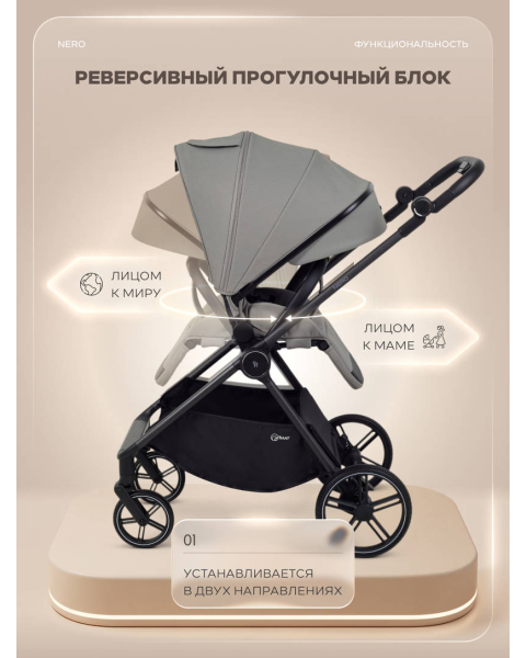 Коляска прогулочная Rant Nero Carbon Grey