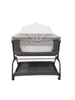 Колыбель приставная Sweet Baby Amici темно серая /дуб