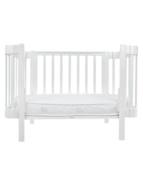 Кровать детская Pituso Olivia (маятник/ящик/автостенка) 120*60 см Белый-Белый