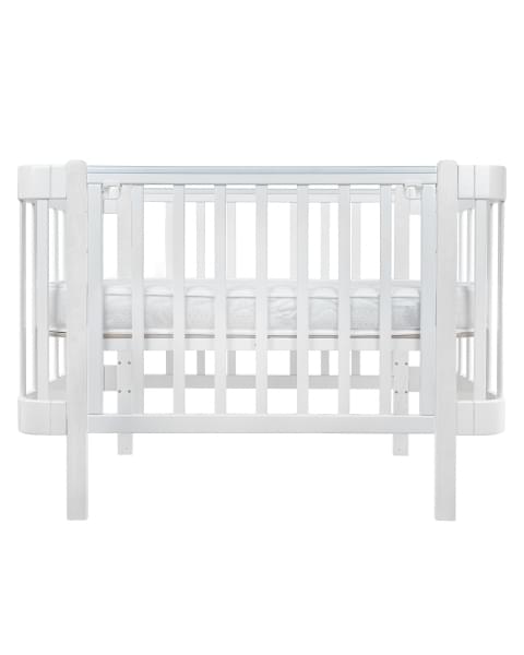 Кровать детская Pituso Olivia (маятник/ящик/автостенка) 120*60 см Белый-Белый